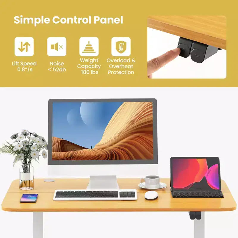 Costway Electric Standing Desk Height Adjustable Sit to Stand Computer Workstation Home Office