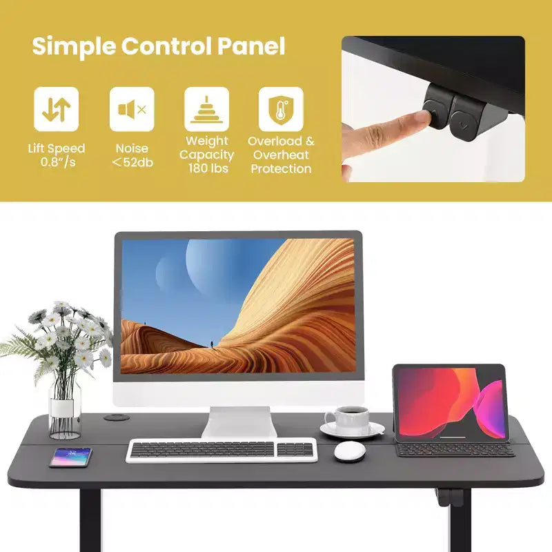 Costway Electric Standing Desk Height Adjustable Sit to Stand Computer Workstation Home Office