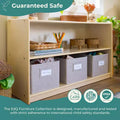 Guidecraft EdQ 2-Shelf Open Storage 24: Children's Low Wooden Bookshelf with Toy Shelves for Classroom and Playroom Organization