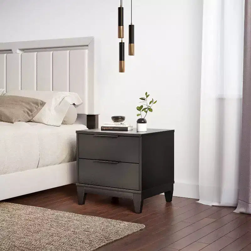 Mackay 2 Drawer Easy Glide Modern Nightstand - Boyd Sleep Eco Dream