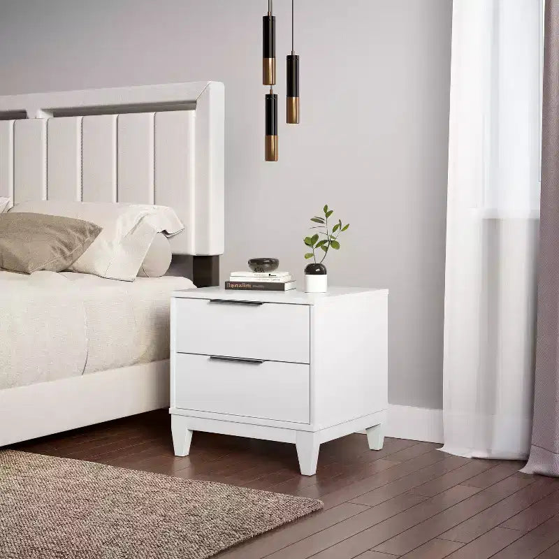 Mackay 2 Drawer Easy Glide Modern Nightstand - Boyd Sleep Eco Dream