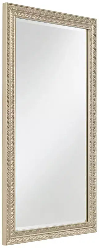 Noble Park Shaina Rectangular Vanity Decorative Wall Mirror Modern Champagne Gold Wood Frame 24 Wide Bathroom Bedroom Living Home
