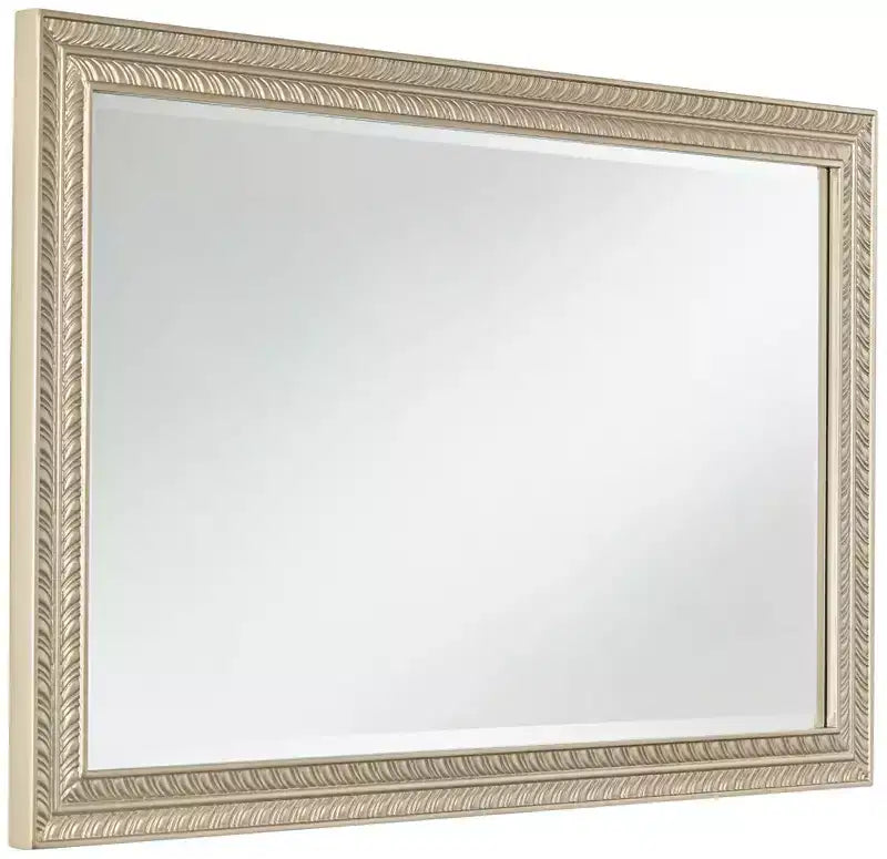 Noble Park Shaina Rectangular Vanity Decorative Wall Mirror Modern Champagne Gold Wood Frame 24 Wide Bathroom Bedroom Living Home