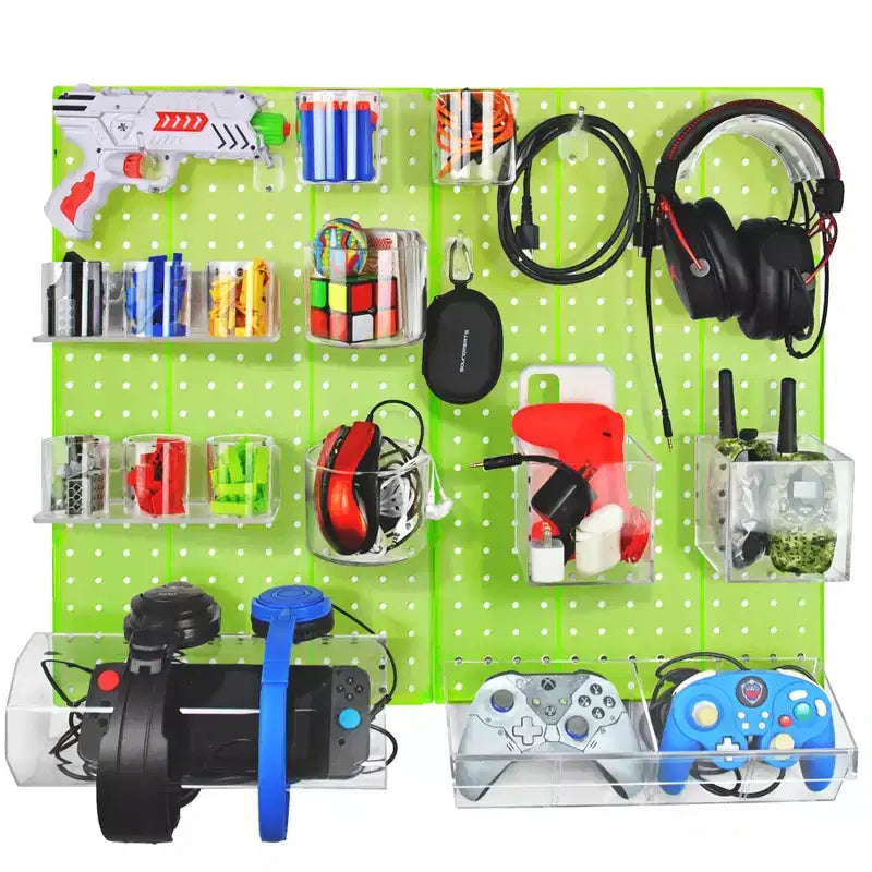 Azar Displays 24-Piece Pegboard Wall Organizer Kit