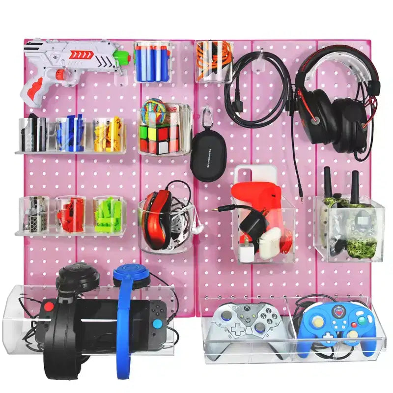 Azar Displays 24-Piece Pegboard Wall Organizer Kit