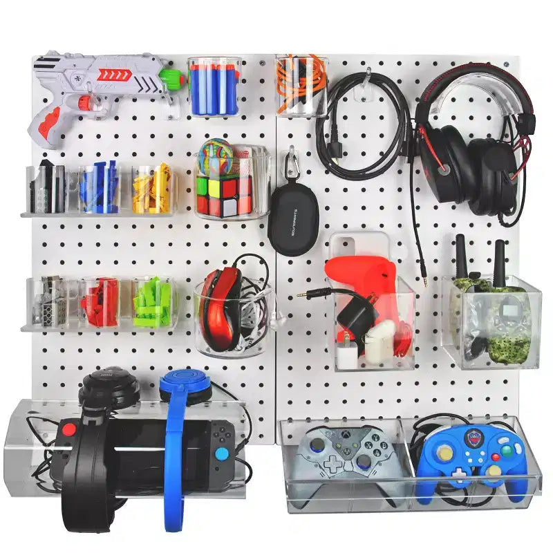 Azar Displays 24-Piece Pegboard Wall Organizer Kit