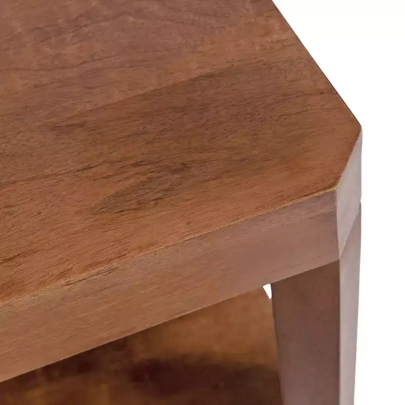 Kate and Laurel Talcott Square Wood Coffee Table, 26x26x18, Walnut Brown