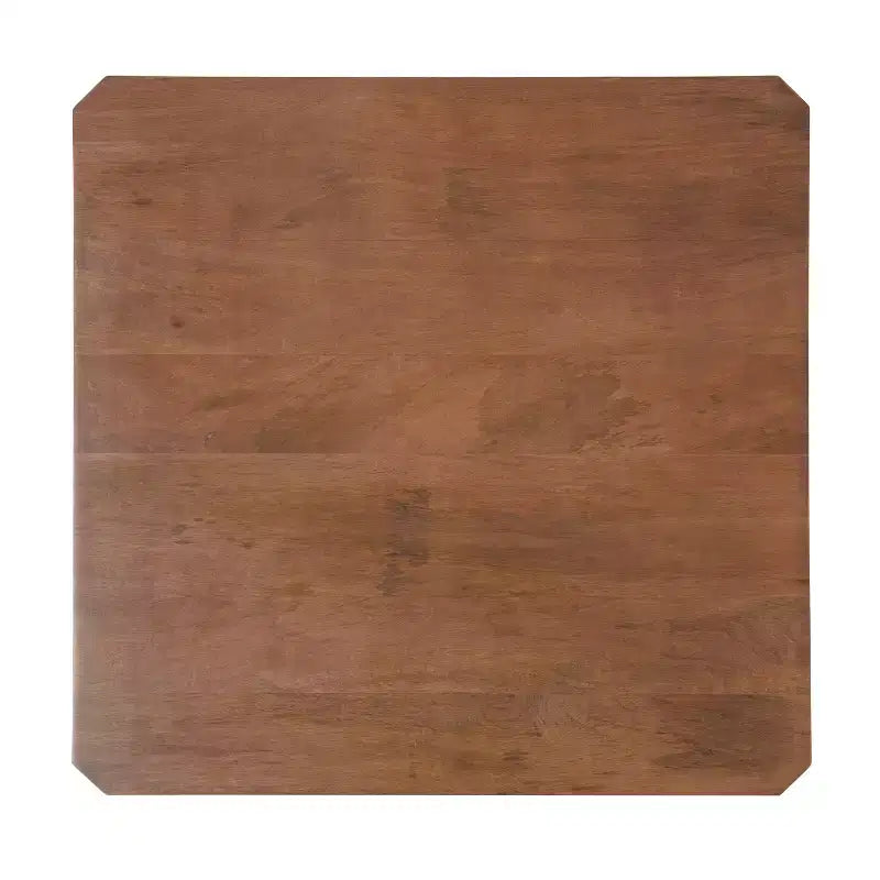 Kate and Laurel Talcott Square Wood Coffee Table, 26x26x18, Walnut Brown