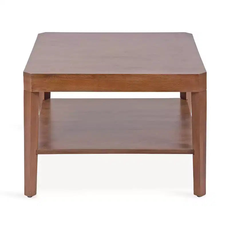 Kate and Laurel Talcott Square Wood Coffee Table, 26x26x18, Walnut Brown