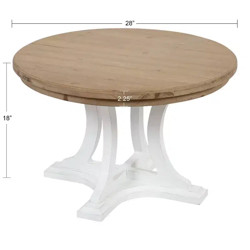 Kate and Laurel Linsley Round Wood Coffee Table, 28 Diameter, Rustic Brown