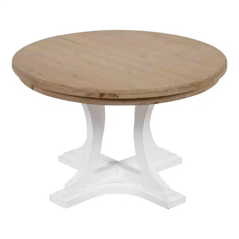 Kate and Laurel Linsley Round Wood Coffee Table, 28 Diameter, Rustic Brown