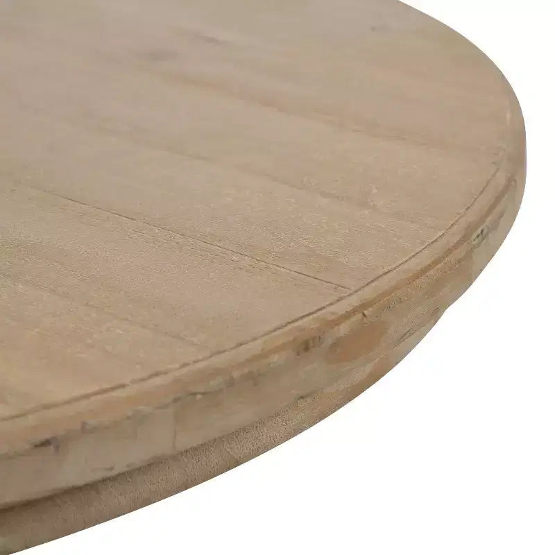 Kate and Laurel Linsley Round Wood Coffee Table, 28 Diameter, Rustic Brown