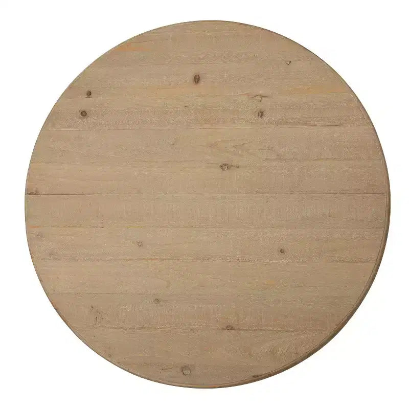 Kate and Laurel Linsley Round Wood Coffee Table, 28 Diameter, Rustic Brown