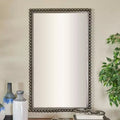 Metal Wall Mirror with Beaded Detailing - CosmoLiving by Cosmopolitan