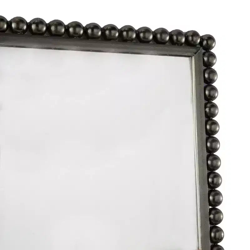 Metal Wall Mirror with Beaded Detailing - CosmoLiving by Cosmopolitan