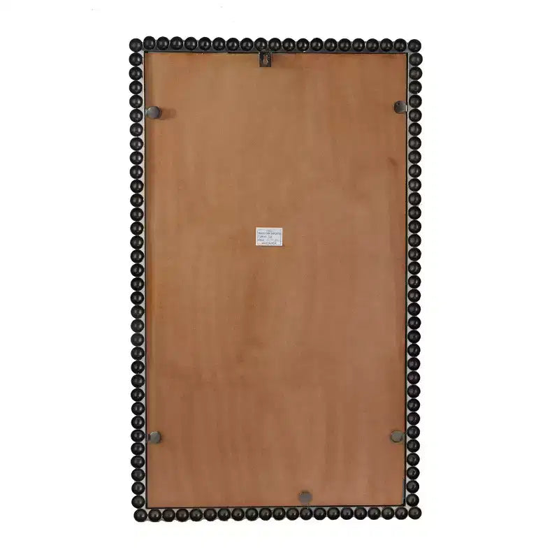 Metal Wall Mirror with Beaded Detailing - CosmoLiving by Cosmopolitan