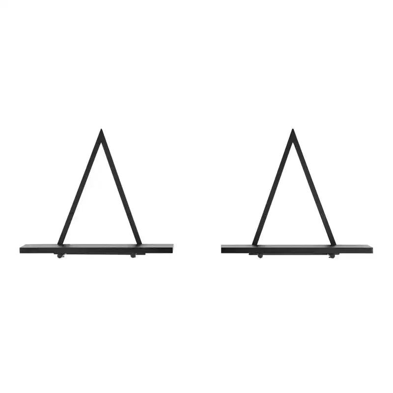 15.7 x 13.5 Set of 2 Reversible Triangle Accent Wall Shelves - Danya B.