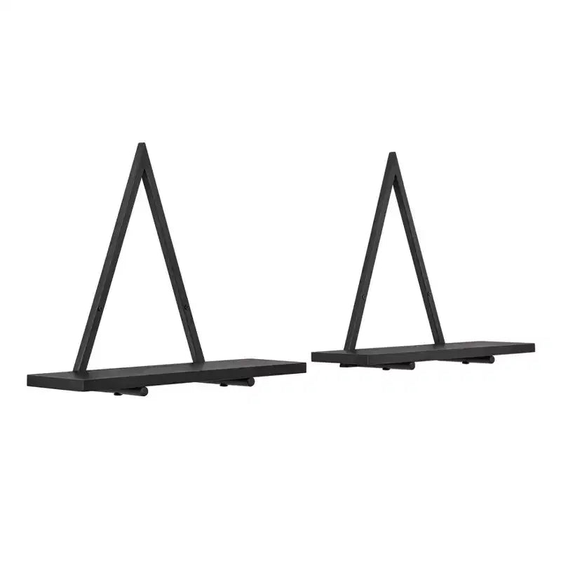15.7 x 13.5 Set of 2 Reversible Triangle Accent Wall Shelves - Danya B.