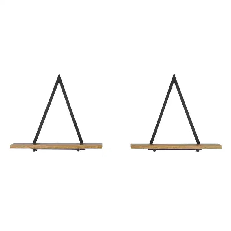 15.7 x 13.5 Set of 2 Reversible Triangle Accent Wall Shelves - Danya B.