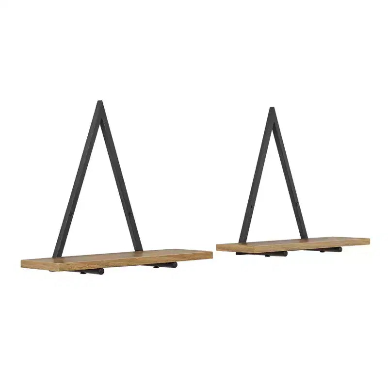 15.7 x 13.5 Set of 2 Reversible Triangle Accent Wall Shelves - Danya B.