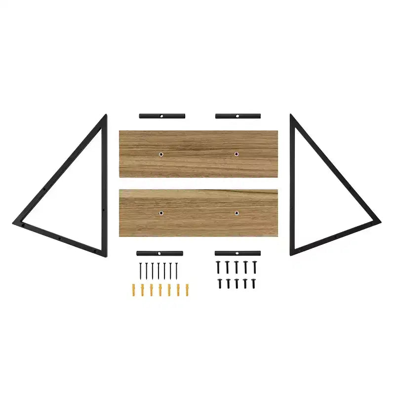 15.7 x 13.5 Set of 2 Reversible Triangle Accent Wall Shelves - Danya B.