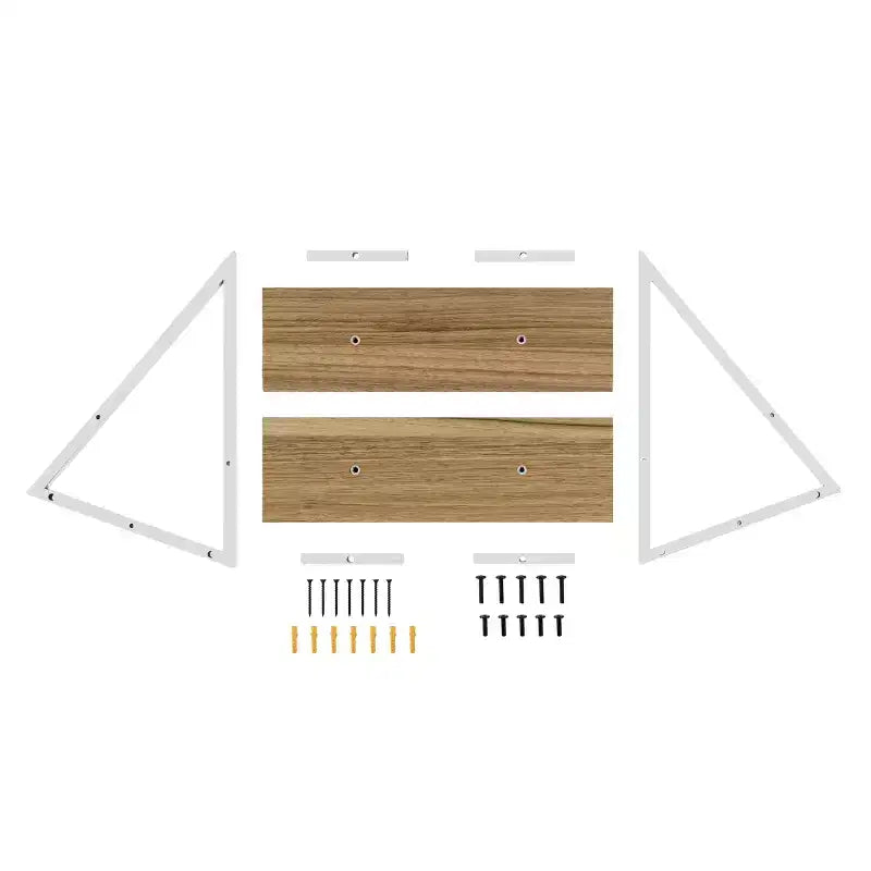 15.7 x 13.5 Set of 2 Reversible Triangle Accent Wall Shelves - Danya B.