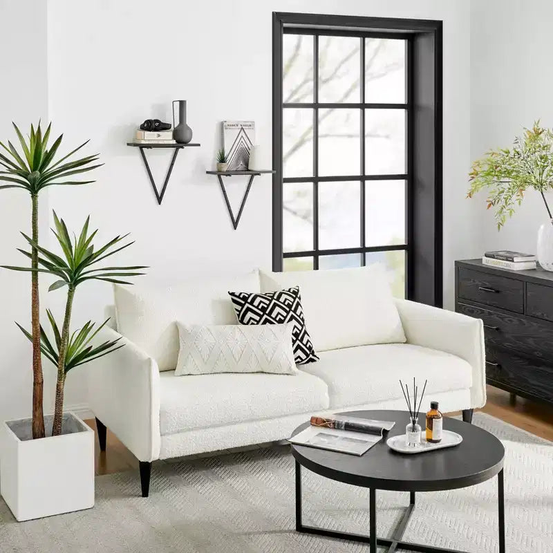 15.7 x 13.5 Set of 2 Reversible Triangle Accent Wall Shelves - Danya B.