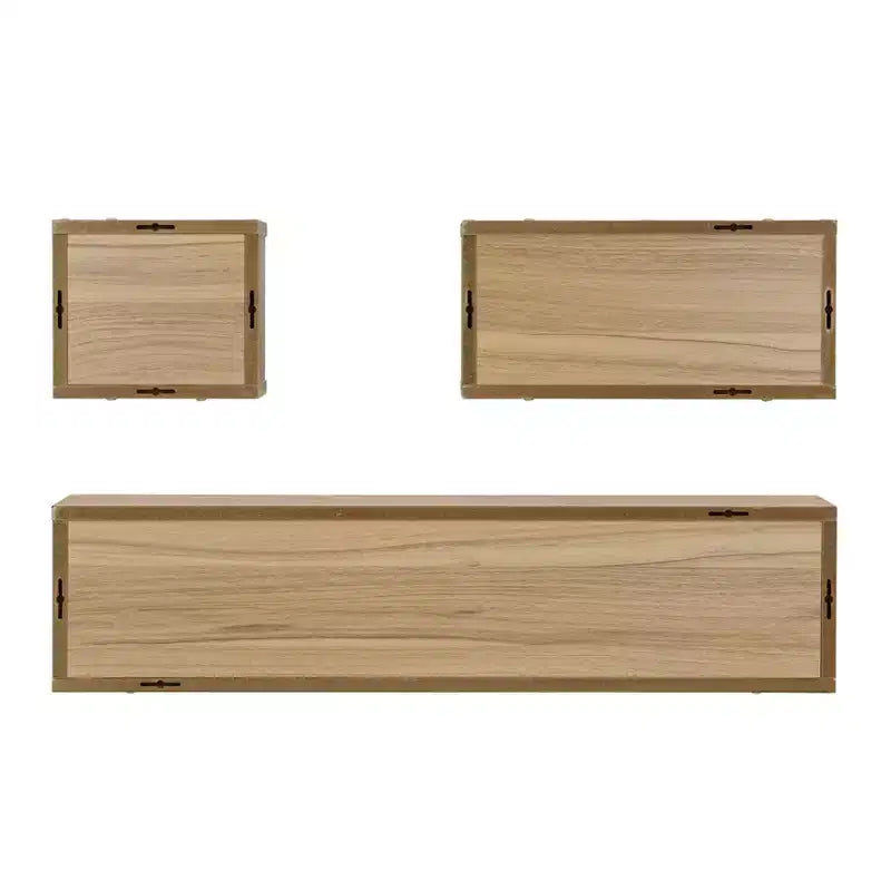 3pc Bauhaus Floating Geometric Cubby Wall Shelf Set - Danya B.