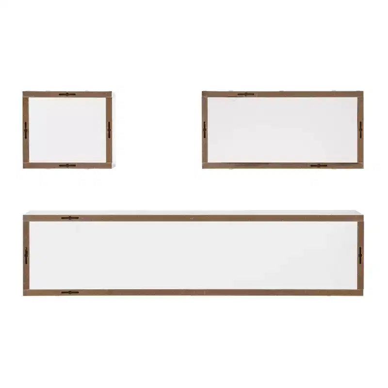 3pc Bauhaus Floating Geometric Cubby Wall Shelf Set - Danya B.