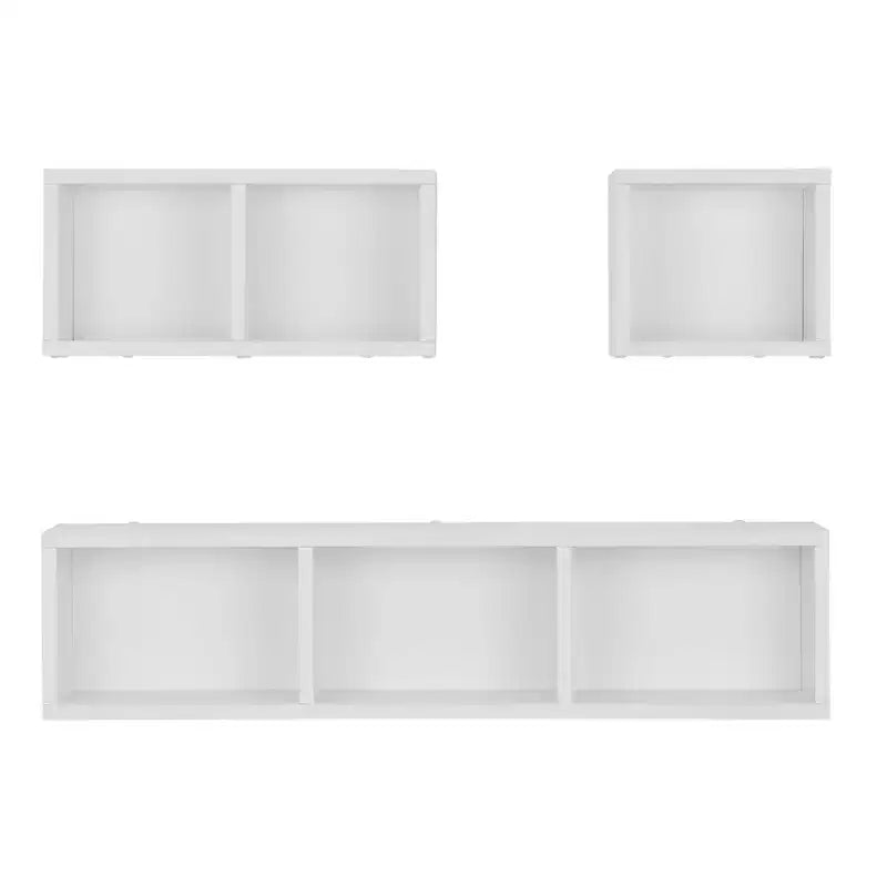 Ensemble de 3 étagères murales géométriques flottantes Bauhaus - Danya B.