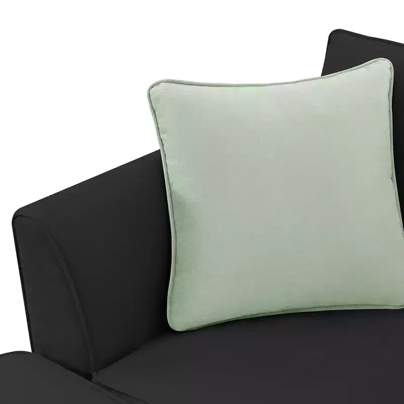 Modular Sectional Sofa 7 Seats with Ottoman L Shape Fabric Sofa Corner Couch Set with 3 Pillows-ModernLuxe