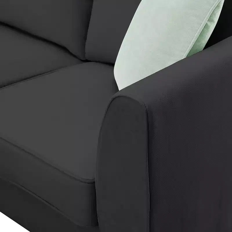 Modular Sectional Sofa 7 Seats with Ottoman L Shape Fabric Sofa Corner Couch Set with 3 Pillows-ModernLuxe