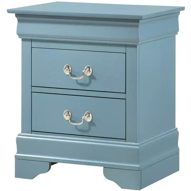 Passion Furniture Louis Philippe 2-Drawer Nightstand (24 in. H X 21 in. W X 16 in. D)