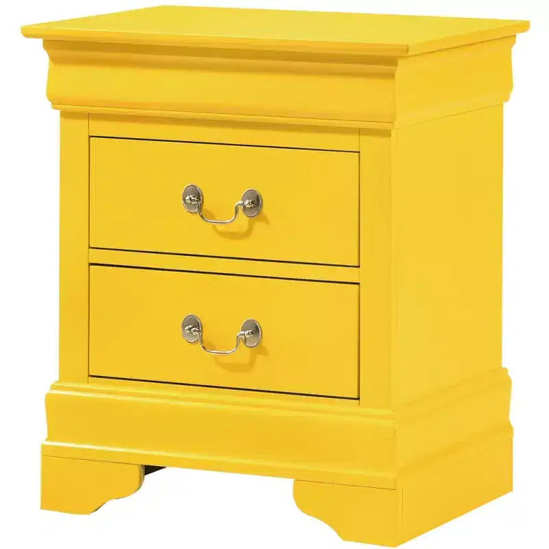 Passion Furniture Louis Philippe 2-Drawer Nightstand (24 in. H X 21 in. W X 16 in. D)