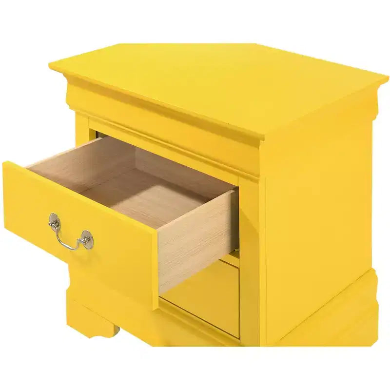 Passion Furniture Louis Philippe 2-Drawer Nightstand (24 in. H X 21 in. W X 16 in. D)