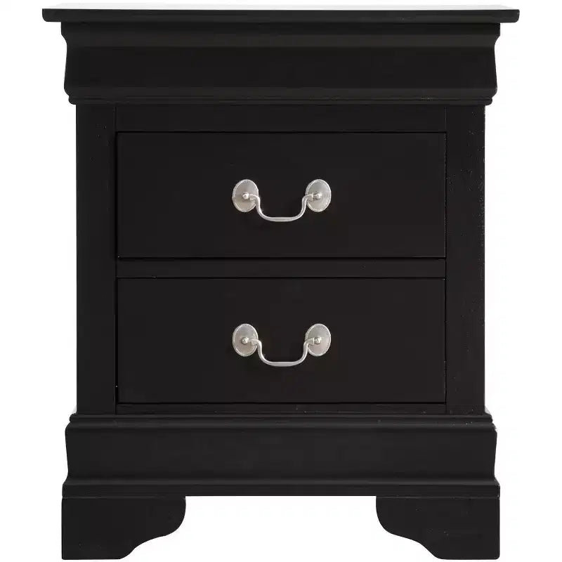 Table de chevet 2 tiroirs Louis Philippe Passion Furniture (24 po H x 21 po L x 16 po P)