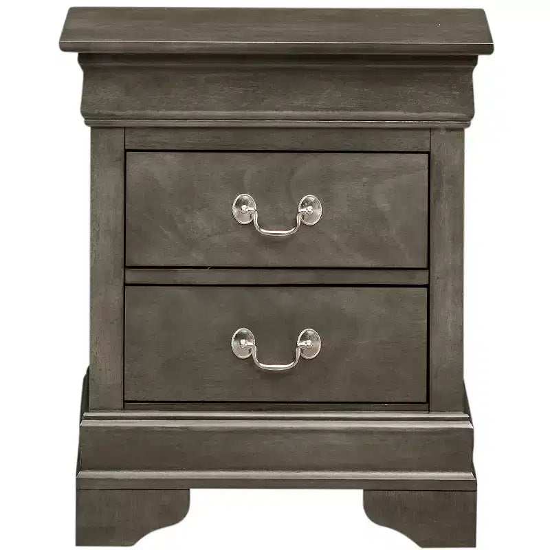 Table de chevet 2 tiroirs Louis Philippe Passion Furniture (24 po H x 21 po L x 16 po P)