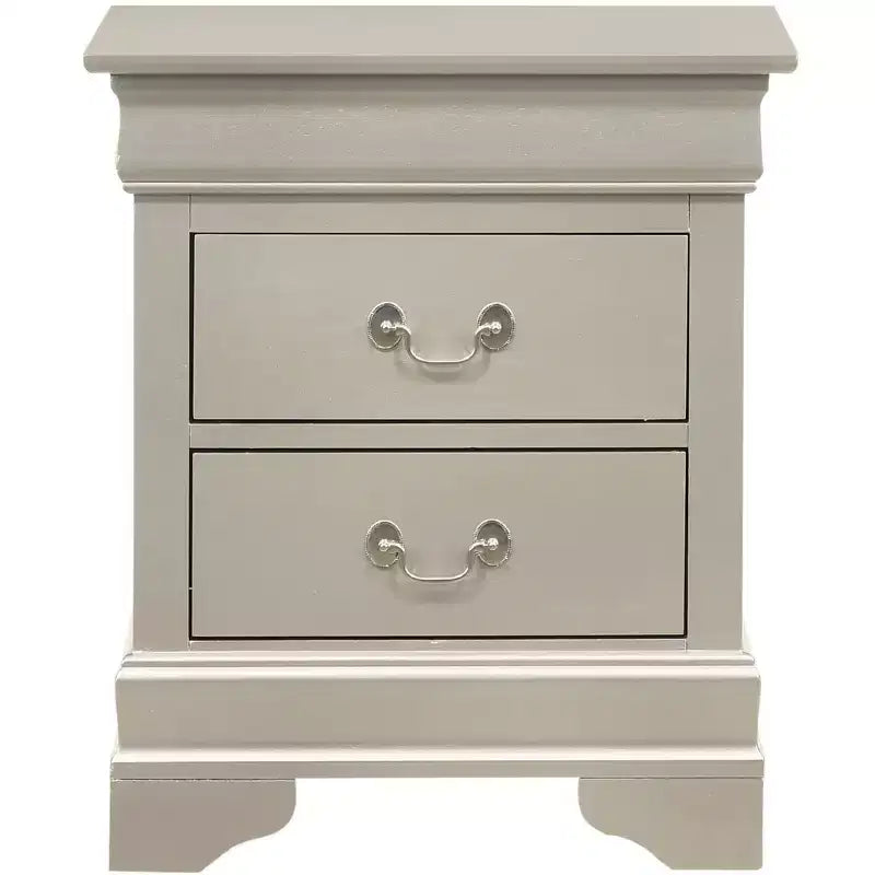 Table de chevet 2 tiroirs Louis Philippe Passion Furniture (24 po H x 21 po L x 16 po P)