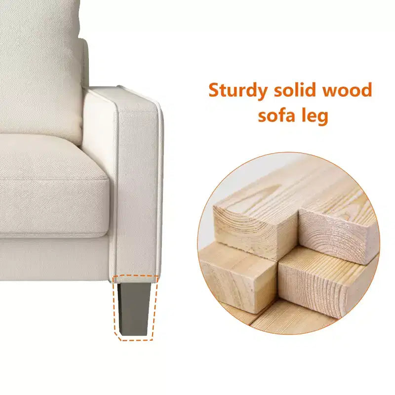 75 Modern Living Room Furniture Fabric Sofa - ModernLuxe