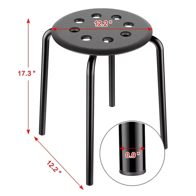 Yaheetech Portable 5 x Plastic Stack Stools Backless Classroom Seating