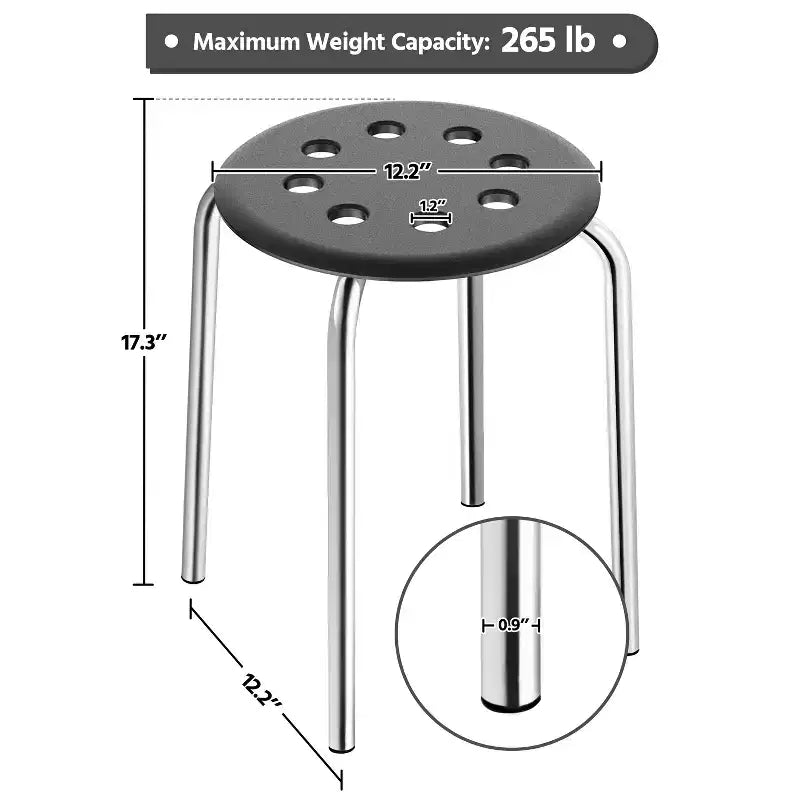 Yaheetech Portable 5 x Plastic Stack Stools Backless Classroom Seating