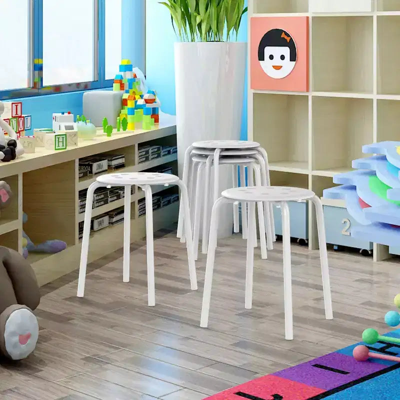 Yaheetech Portable 5 x Plastic Stack Stools Backless Classroom Seating