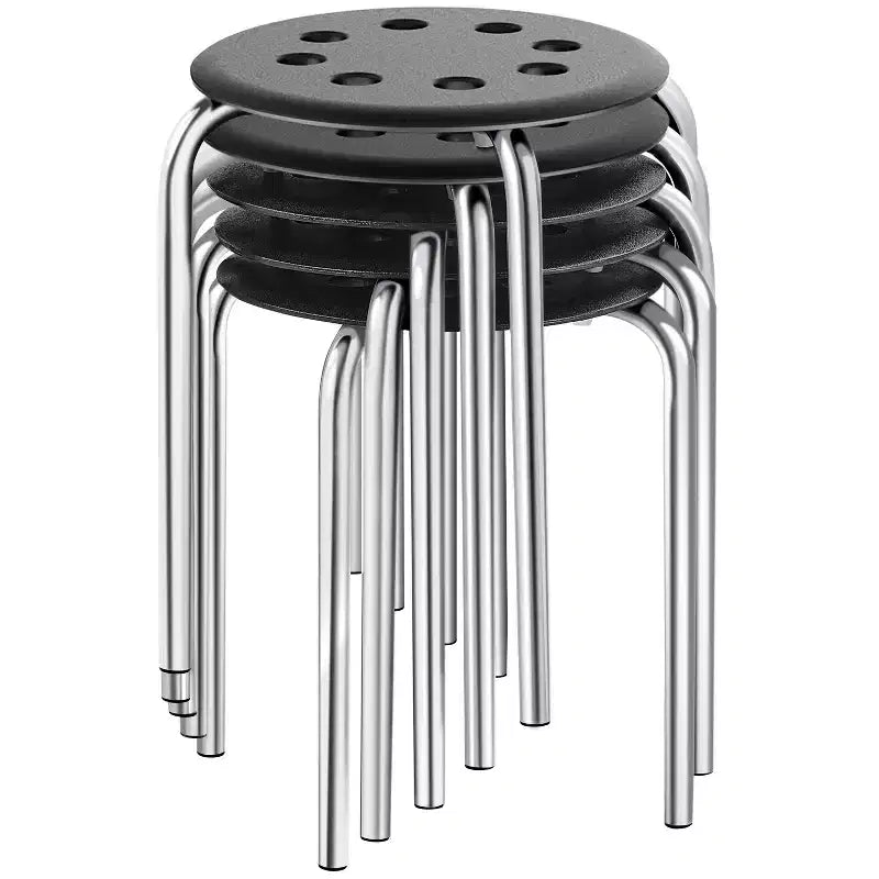 Yaheetech Lot de 5 tabourets empilables portables en plastique sans dossier pour salle de classe