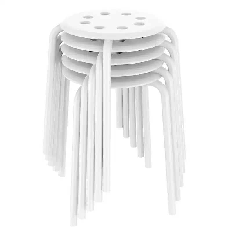 Yaheetech Portable 5 x Plastic Stack Stools Backless Classroom Seating