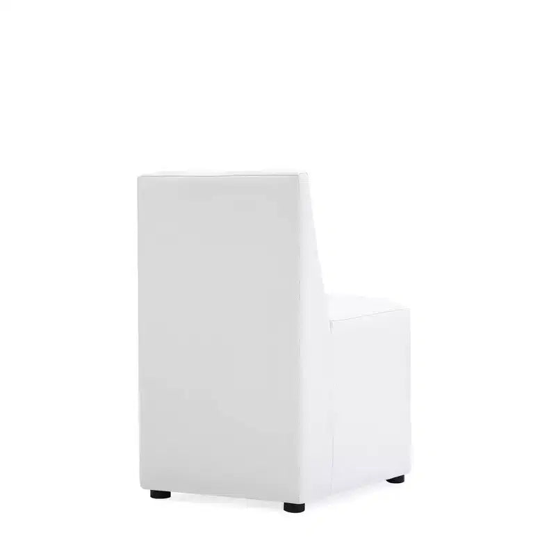 Set of 2 Anna Modern Square Faux Leather Dining Chairs - Manhattan Comfort