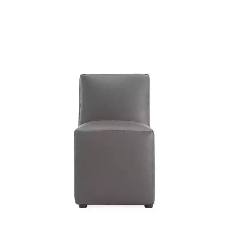 Set of 2 Anna Modern Square Faux Leather Dining Chairs - Manhattan Comfort