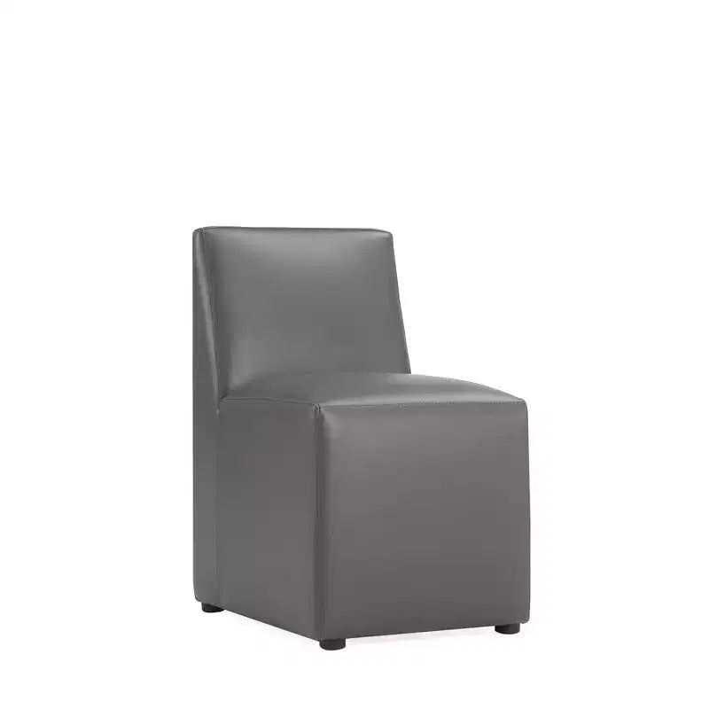 Set of 2 Anna Modern Square Faux Leather Dining Chairs - Manhattan Comfort