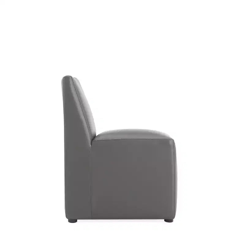 Set of 2 Anna Modern Square Faux Leather Dining Chairs - Manhattan Comfort
