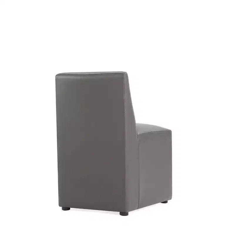 Set of 2 Anna Modern Square Faux Leather Dining Chairs - Manhattan Comfort