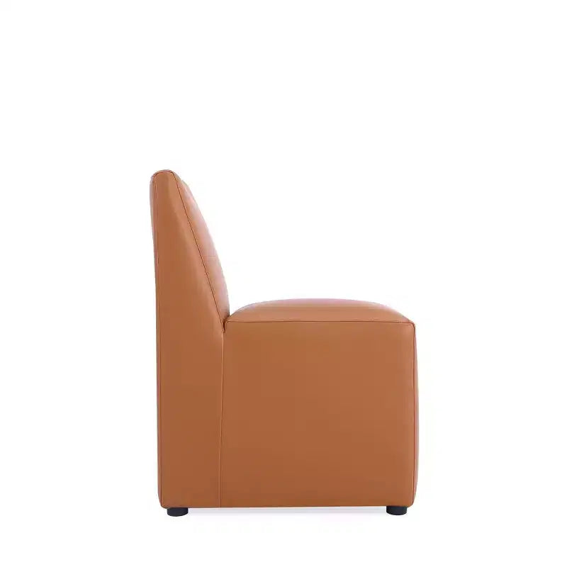 Set of 2 Anna Modern Square Faux Leather Dining Chairs - Manhattan Comfort